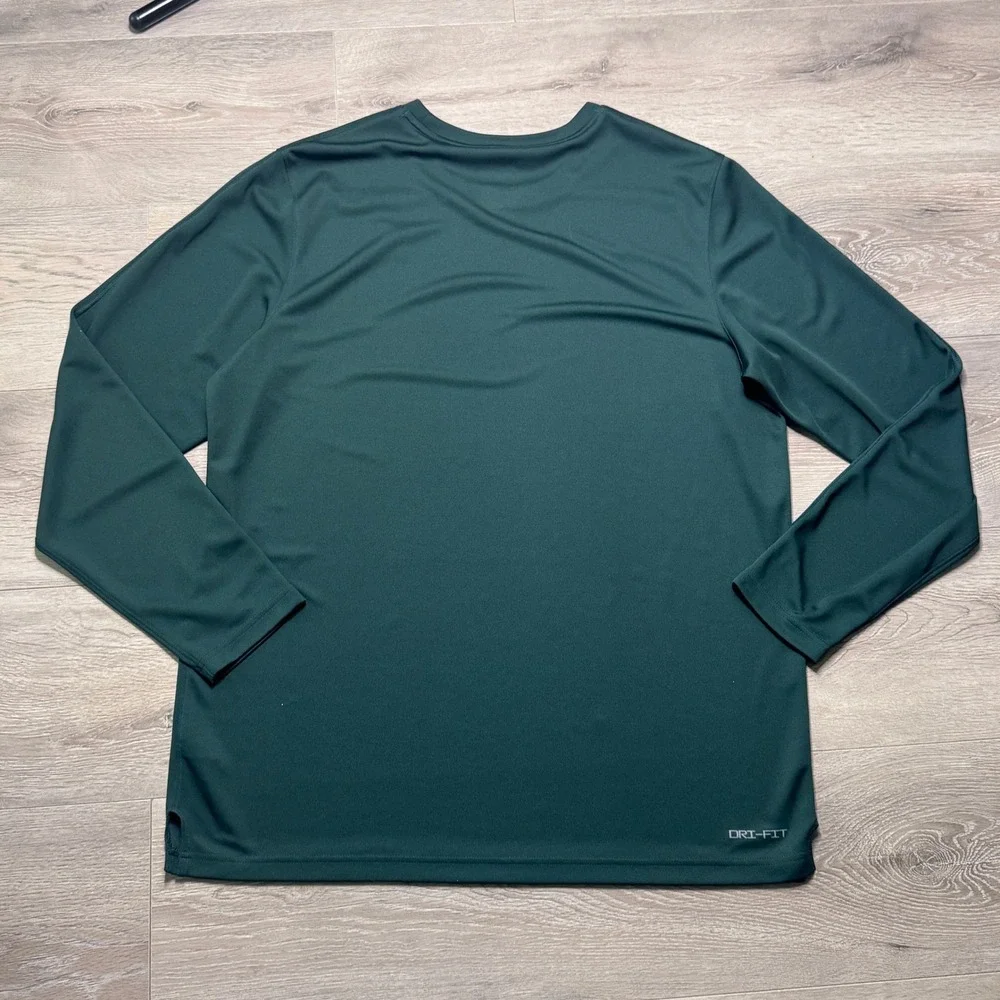 Nike Michigan State Spartans Dri-FIT Long Sleeve Shirt Mens XL Green